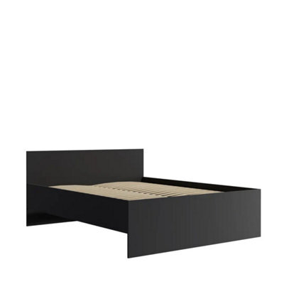 Arte Maxione Mx-04 Bed Frame Eu King - Black, Sleek Modern Bed With Slats - image 1