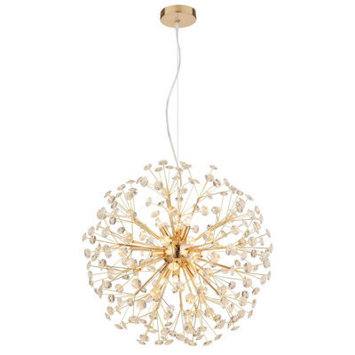 Luminosa Lighting Luminosa Katrina Spherical Pendant Ceiling Light Gold Colors K9 Crystals 9X G9 3000K - image 1