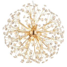 Luminosa Lighting Luminosa Katrina Spherical Pendant Ceiling Light Gold Colors K9 Crystals 9X G9 3000K - thumbnail 3