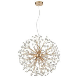 Luminosa Lighting Luminosa Katrina Spherical Pendant Ceiling Light Gold Colors K9 Crystals 9X G9 3000K - thumbnail 2