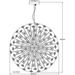 Luminosa Lighting Luminosa Katrina Spherical Pendant Ceiling Light Gold Colors K9 Crystals 9X G9 3000K - thumbnail 5