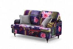 Multicoloured Fabric Patchwork 3 + 2 Seater Sofa Set For Living Room Astbury - thumbnail 3