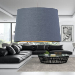 First Choice Lighting Zoey Dark Grey With Gold Inner 28Cm Easy Fit Pendant Or Lamp Shade - thumbnail 4