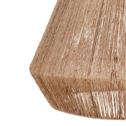 Beliani Pendant Lamp, Handwoven Jute Shade, Black Iron Base, 48Cm - thumbnail 5