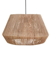 Beliani Pendant Lamp, Handwoven Jute Shade, Black Iron Base, 48Cm - thumbnail 3