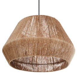 Beliani Pendant Lamp, Handwoven Jute Shade, Black Iron Base, 48Cm - thumbnail 2