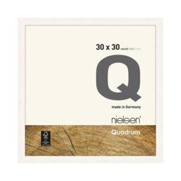Nielsen Quadrum 30 X 30Cm Matt White Wooden Picture Frame With Float Glass And Push/turn Clips