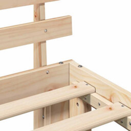 Berkfield Pine Wood Bed Frame Natural Wood Solid Pine Wood 90 X 190 Cm - thumbnail 9