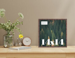 14X14 Walnut Picture Frame (35.6 X 35.6Cm) Poster, Photo, Artwork, Gallery Wall Or Print - thumbnail 2