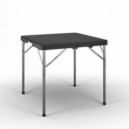 Urbn-Garden Urbngarden 80Cm Width Black Rattan Wood Look Square Folding Garden Table - thumbnail 3