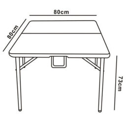 Urbn-Garden Urbngarden 80Cm Width Black Rattan Wood Look Square Folding Garden Table - thumbnail 7
