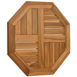 Berkfield Table Top 50X50X2.5 Cm Octagonal Solid Wood Teak - thumbnail 3