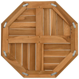 Berkfield Table Top 50X50X2.5 Cm Octagonal Solid Wood Teak - thumbnail 5