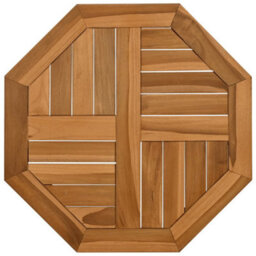 Berkfield Table Top 50X50X2.5 Cm Octagonal Solid Wood Teak - thumbnail 2