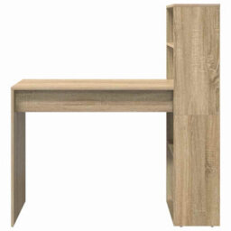 Berkfield Desk With Storage Sonoma Oak 113X54X120 Cm Engineered Wood - thumbnail 4