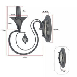 Swann Neck Pearl Black Wall Light Chandelier Retro Rustic Lounge Wall Lamp - thumbnail 3