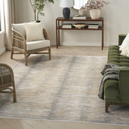 Grey Gold Modern Abstract Easy To Clean Living Room Bedroom & Dining Room Rug-239Cm X 305Cm - thumbnail 2