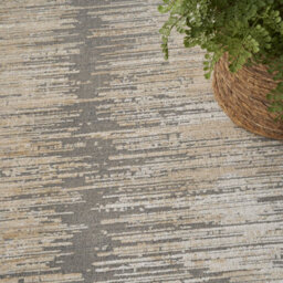 Grey Gold Modern Abstract Easy To Clean Living Room Bedroom & Dining Room Rug-239Cm X 305Cm - thumbnail 3