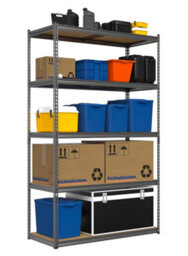 Racking Solutions Heavy Duty Steel Shelving Garage Racking Unit 150Kg Per Shelf (5 Levels 1800mm H X 1200mm W X 600mm D) Free Next Day Delivery