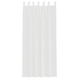 Berkfield Voile Curtains With Loops 2 Pcs White 140X245 Cm - thumbnail 4