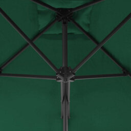 Berkfield Outdoor Parasol With Steel Pole 250X250 Cm Green - thumbnail 4