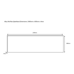 Splashwall Alloy White Diamond Tile Geometric Aluminium Splashback, (H)600mm (W)2440mm (T)4mm - thumbnail 3