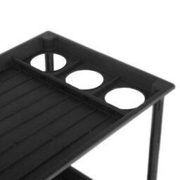 Ehc Shoe Rack Organiser 2 Tier, Multi-Purpose Wellies Boot Tray With Umbrella Drip Stand, Free Standing Shoe Storage - thumbnail 5