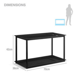 Ehc Shoe Rack Organiser 2 Tier, Multi-Purpose Wellies Boot Tray With Umbrella Drip Stand, Free Standing Shoe Storage - thumbnail 8