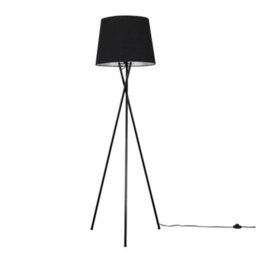 Valuelights Camden Black Tripod Floor Lamp With Tapered Shade - thumbnail 3