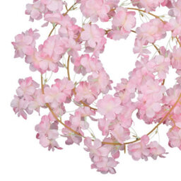 Neel Blue Baby Pink Artificial Silk Rose Flower Cherry Blossom Garland Vines, 144 Head, 180Cm - thumbnail 2