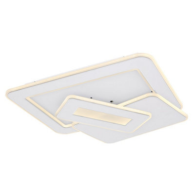 Luminosa Lighting Luminosa Kique Integrated Led Semi Flush Ceiling Light White Led Dimmable 3000-6500K Remote Control Tuya Smart - image 1