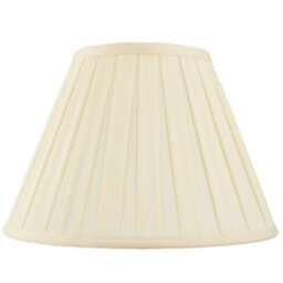 "12"" Tapered Drum Lamp Shade Cream Box Pleated Fabric Cover Classic & Elegant" - thumbnail 1