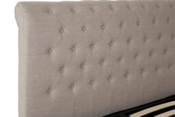 Orsina Contemporary Light Grey Double Ottoman Bed, Elegant Diamond Patterned Bedroom Bed, Ottoman Stud Detailed Bed - thumbnail 6