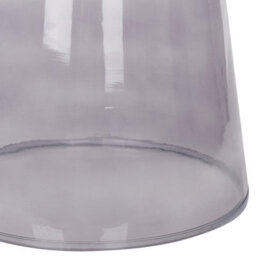 Beliani Aurora Home Tempered Glass Side Table 39 Cm Grey Tint, Round Accent End Table For Modern Decor - thumbnail 5