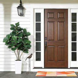 Artificial Fiddle Leaf Fig Tree With White Planter, Lifelike Faux Floor Plant With Silk Leaves, 150Cm Tall - thumbnail 4