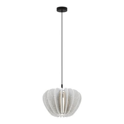 Luminosa Lighting Luminosa Cambio Modern Pendant Ceiling Light Black 1Xe27 Silver Shade - image 1