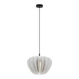 Luminosa Lighting Luminosa Cambio Modern Pendant Ceiling Light Black 1Xe27 Silver Shade - thumbnail 1