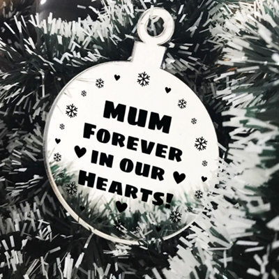 Red Ocean Hanging Acrylic Memorial Christmas Decoration For Mum Special Memorial Gift Beautiful Keepsake - image 1