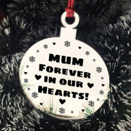 Red Ocean Hanging Acrylic Memorial Christmas Decoration For Mum Special Memorial Gift Beautiful Keepsake - thumbnail 6