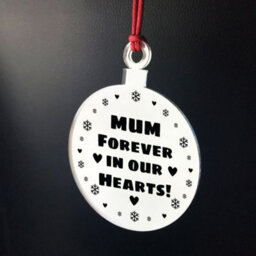 Red Ocean Hanging Acrylic Memorial Christmas Decoration For Mum Special Memorial Gift Beautiful Keepsake - thumbnail 2