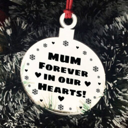 Red Ocean Hanging Acrylic Memorial Christmas Decoration For Mum Special Memorial Gift Beautiful Keepsake - thumbnail 3
