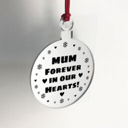 Red Ocean Hanging Acrylic Memorial Christmas Decoration For Mum Special Memorial Gift Beautiful Keepsake - thumbnail 4