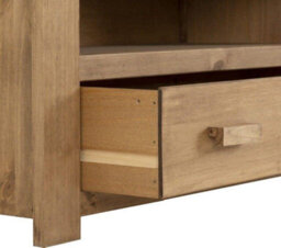 Seconique Tortilla Flat Screen Tv Unit 1 Drawer In Distressed Wax Pine - thumbnail 6