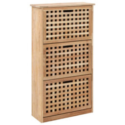 Walplus Shoe Storage Cabinet 55X20X104 Cm Solid Walnut Wood - thumbnail 1