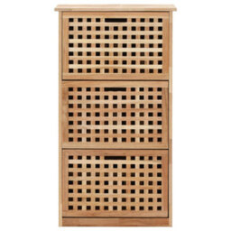 Walplus Shoe Storage Cabinet 55X20X104 Cm Solid Walnut Wood - thumbnail 3