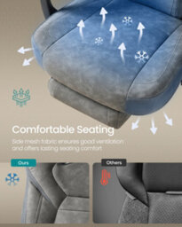 Songmics Gaming Chair, Office Computer Chair, Ergonomic Design,  Adjustable Headrest 150 Kg Load Capacity - thumbnail 4