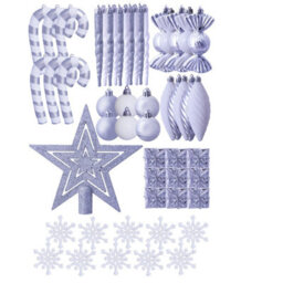 Christmas Tree World The White & Silver Bauble 52Pc Accessories Set - thumbnail 3