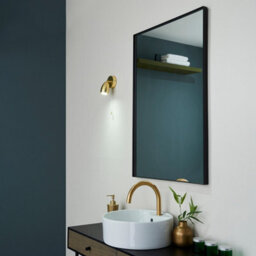 Luminosa Lighting Luminosa Porto Bathroom Single Spotlight, Satin Brass Plate, Glass, Ip44 - thumbnail 2