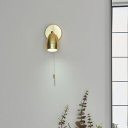 Luminosa Lighting Luminosa Porto Bathroom Single Spotlight, Satin Brass Plate, Glass, Ip44 - thumbnail 4
