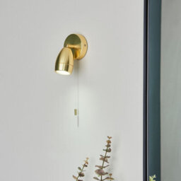 Luminosa Lighting Luminosa Porto Bathroom Single Spotlight, Satin Brass Plate, Glass, Ip44 - thumbnail 5